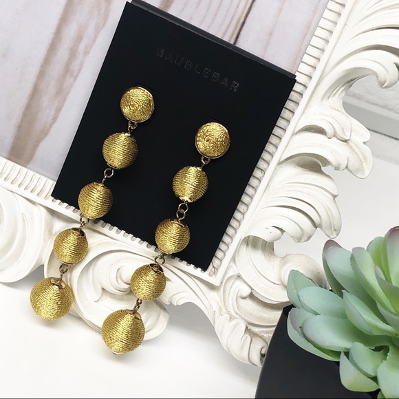 BaubleBar Jewelry - BaubleBar Gold Metallic Crispin Ball Drop Earrings